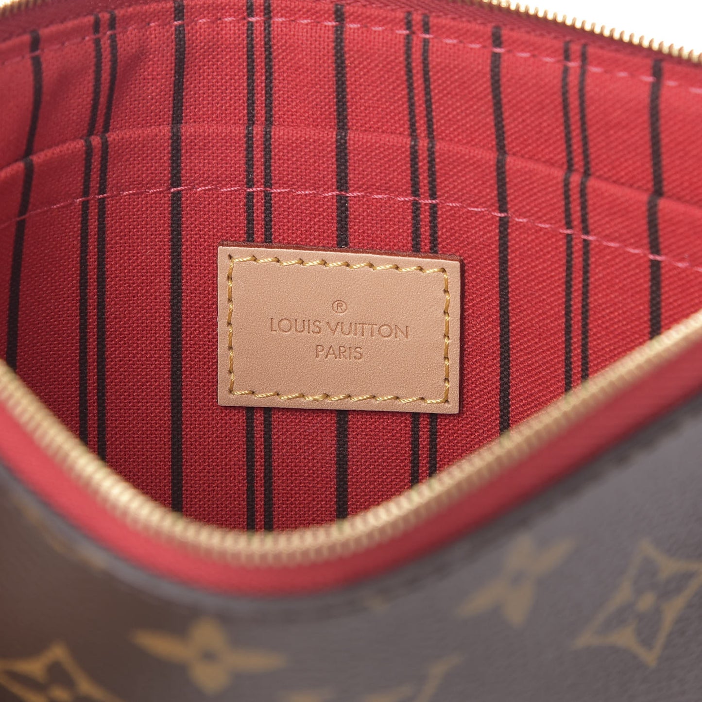 Monogram Neverfull MM GM Pochette Cherry