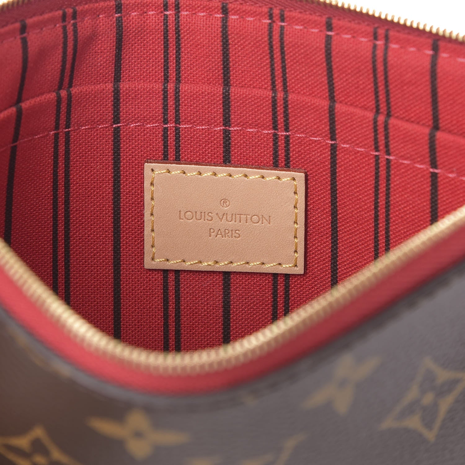 Louis Vuitton Monogram Neverfull MM GM Pochette Cherry 6 of 8