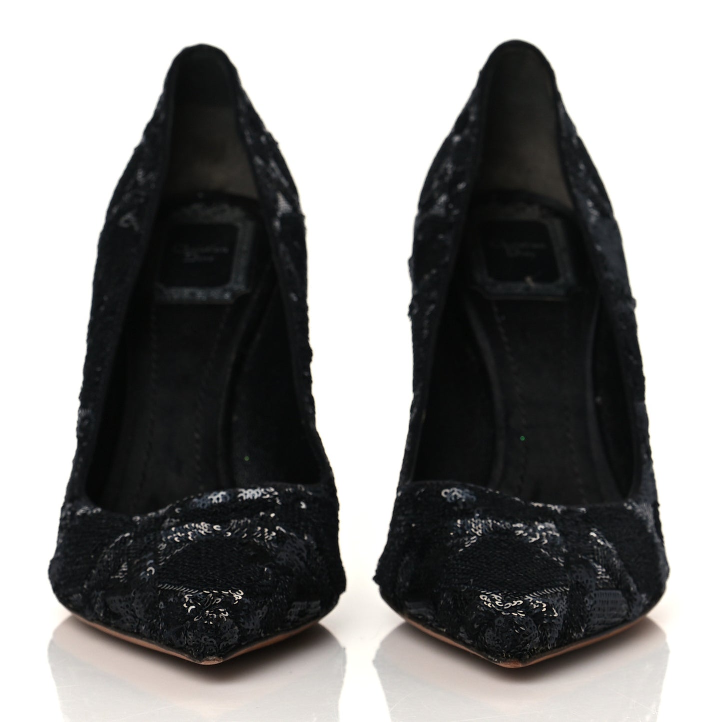 Sequin Pumps 36.5 Black Gold