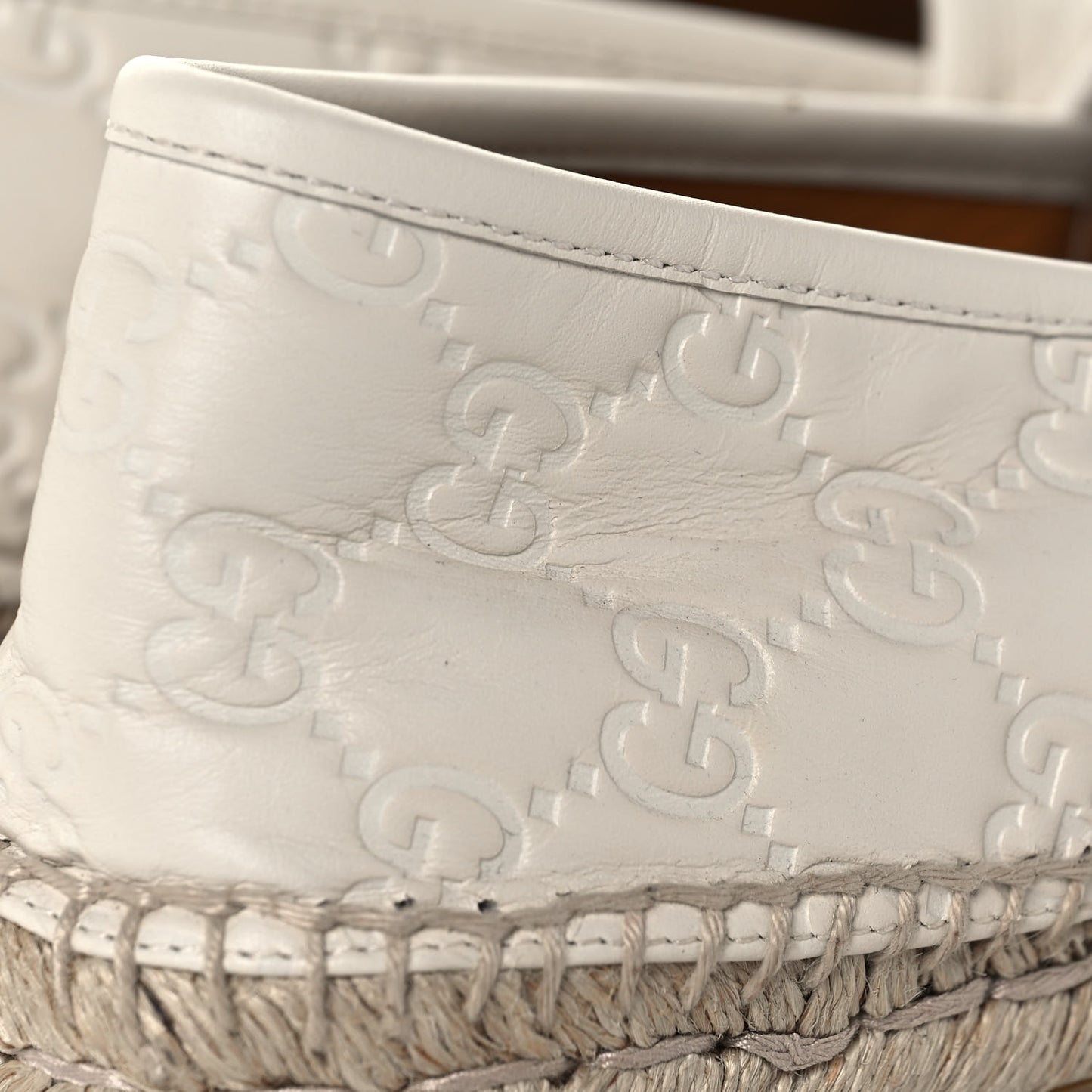 Guccissima Signature Espadrilles 38 Mystic White