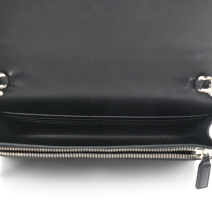 Saint Laurent Smooth Calfskin Patchwork Classic Monogram Kate Tassel Chain Wallet Black 5 of 11