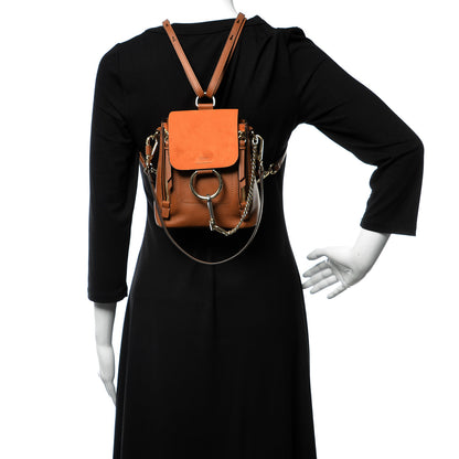 Chloe Suede Calfskin Mini Faye Backpack Tan 2 of 14