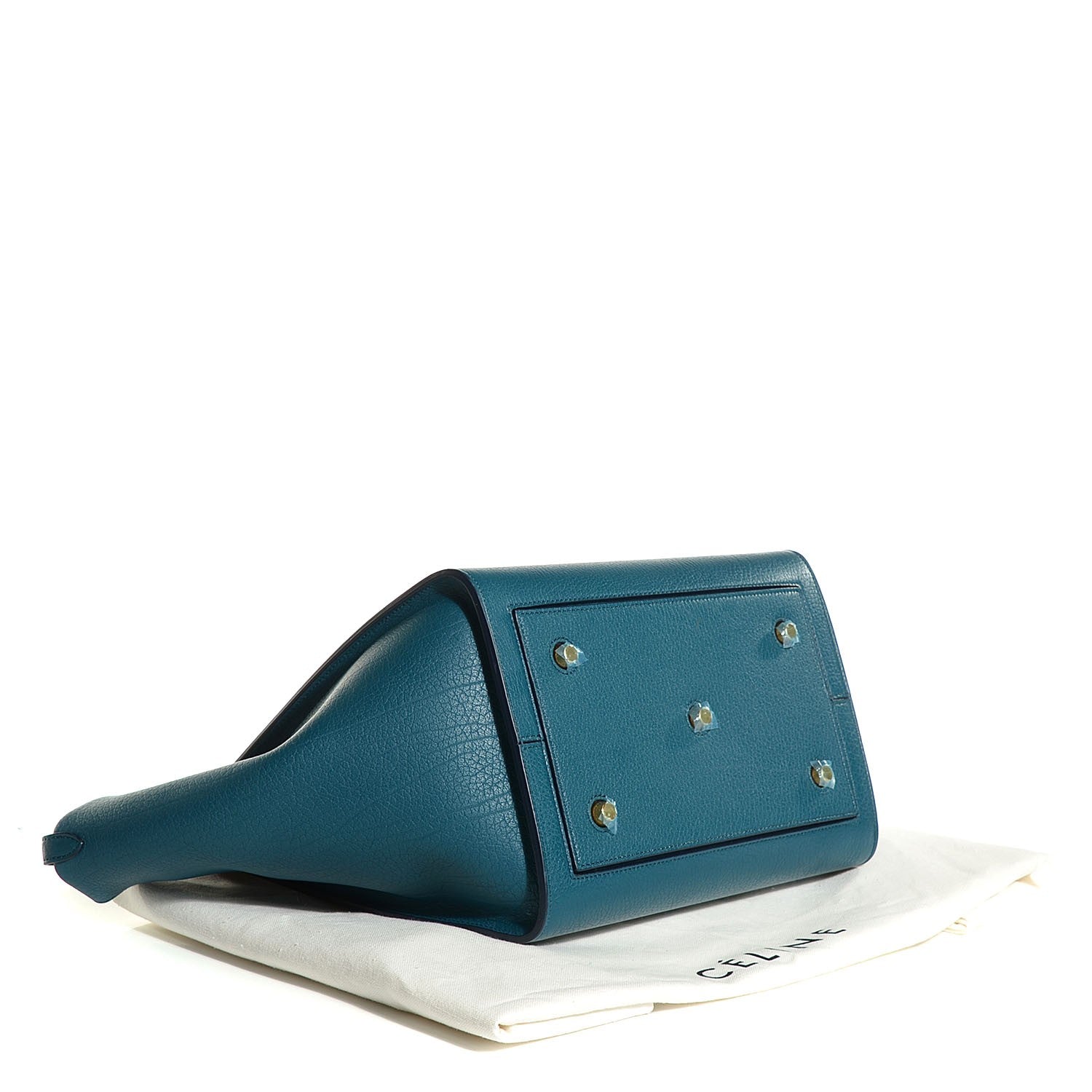 Celine Grained Calfskin Small Tie Knot Tote Denim 11 of 14