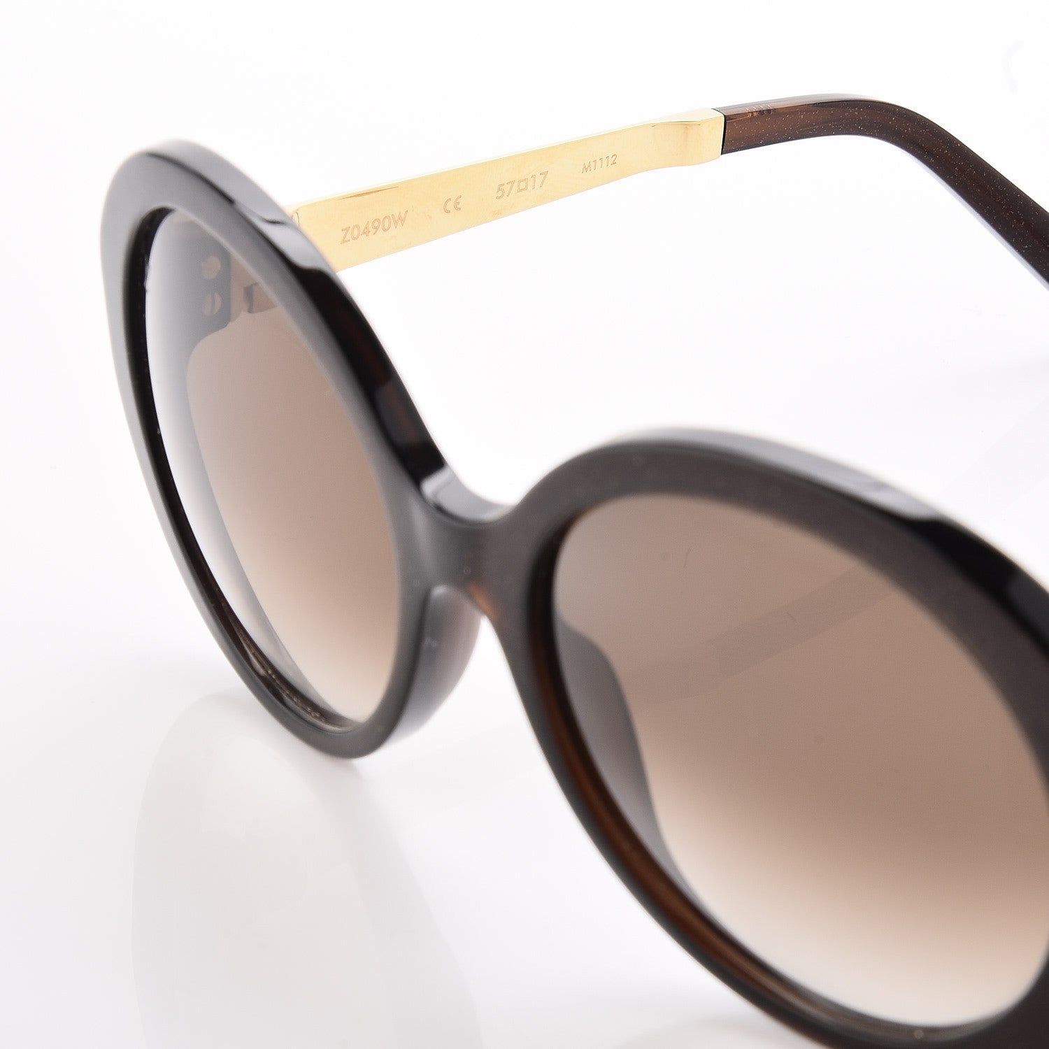 Louis Vuitton Petit Soupcon Rond Sunglasses Z0490W Brown Glitter 6 of 8