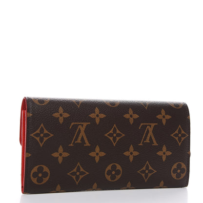 Louis Vuitton Monogram Bloom Flower Emilie Wallet Rouge 2 of 6