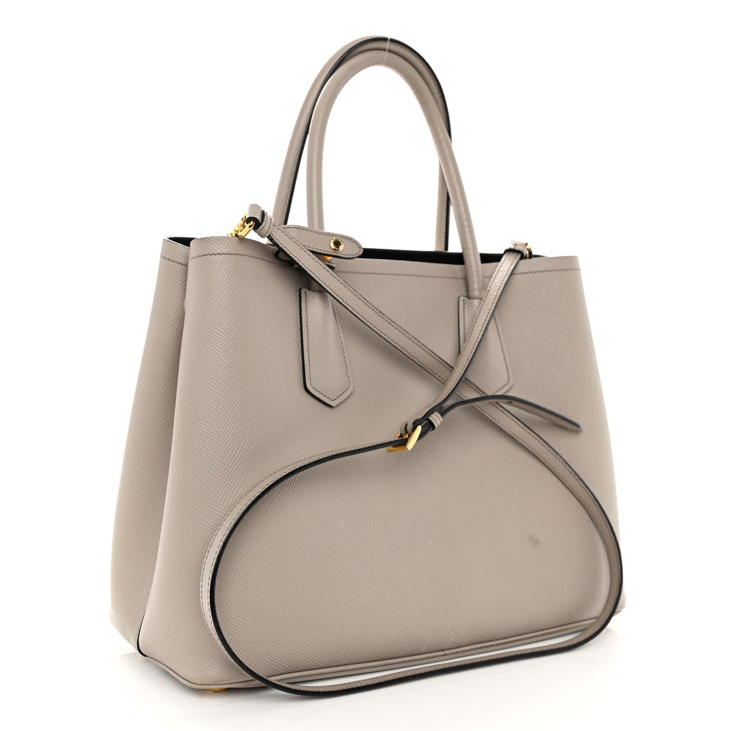 Prada Saffiano Cuir Small Double Bag Pomice 3 of 14