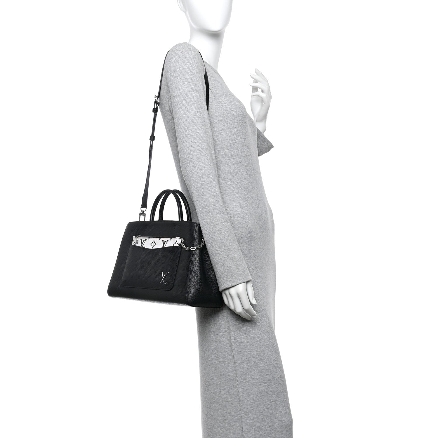 Louis Vuitton Epi Marelle Tote MM Black 2 of 9