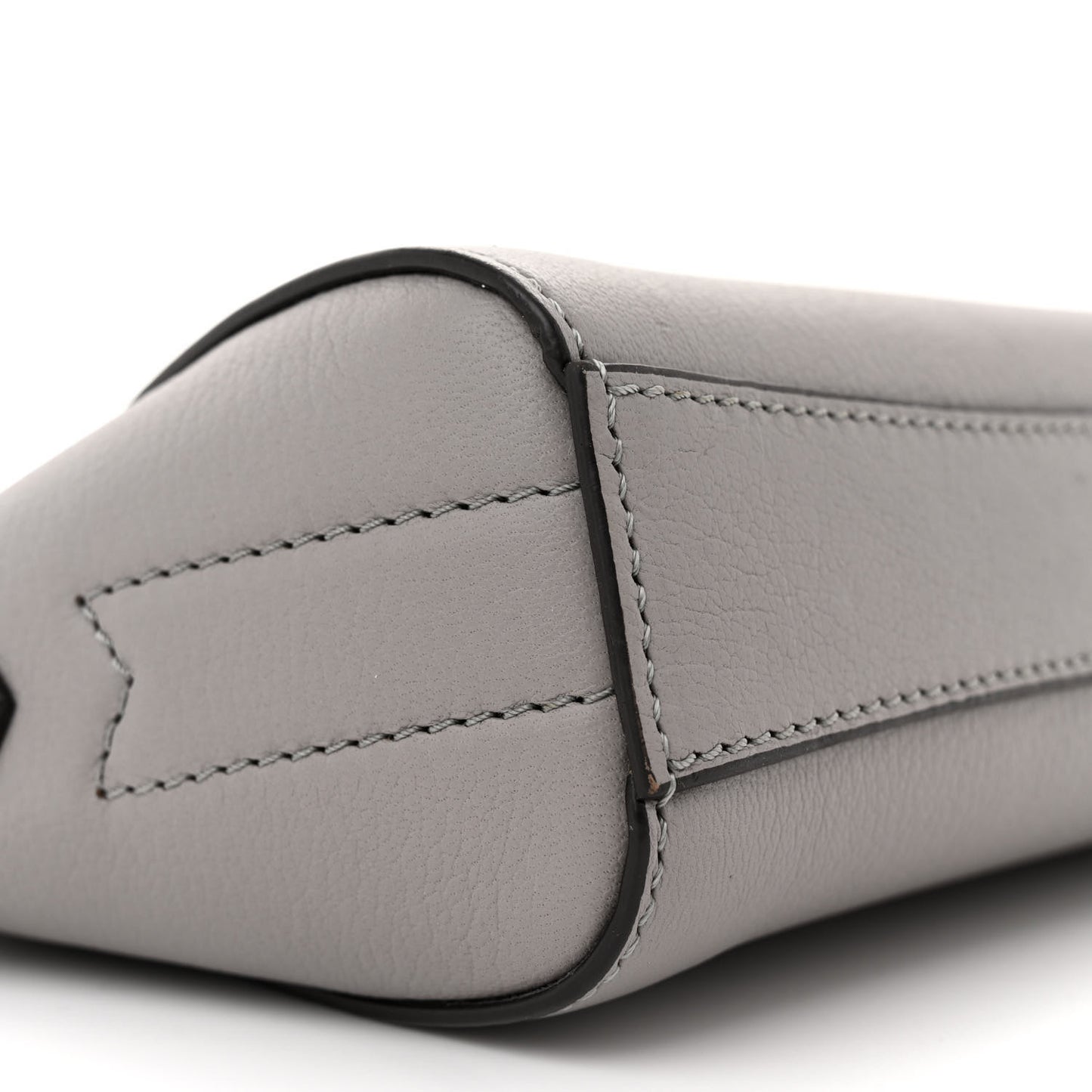 Sugar Goatskin Nano Antigona Pearl Grey