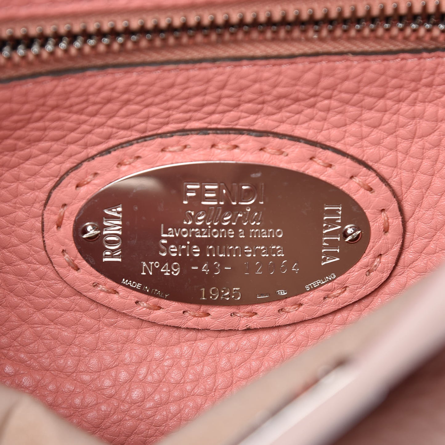 Cuoio Romano Selleria Bi-Color Medium Peekaboo Iconic Satchel Rosa Plaster Pesca