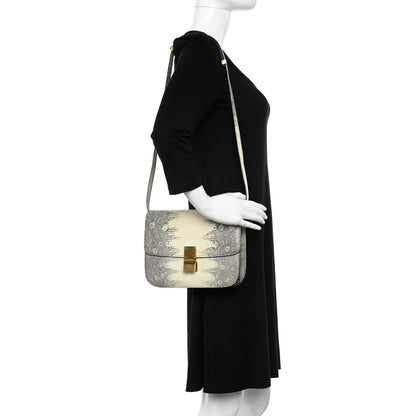 Celine Lizard Medium Classic Box Flap Bag Natural 2 of 9