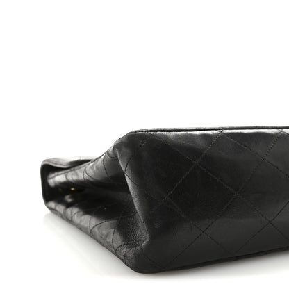 Chanel Lambskin Quilted XL Jumbo Single Flap Black 9 of 10
