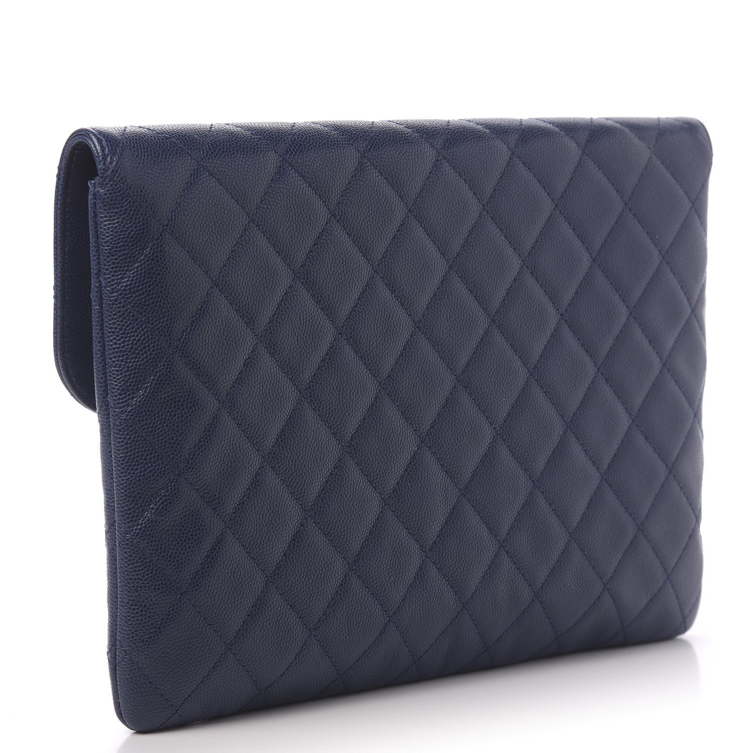 Chanel Caviar Quilted Medium Golden Class Pouch Navy 3 of 11