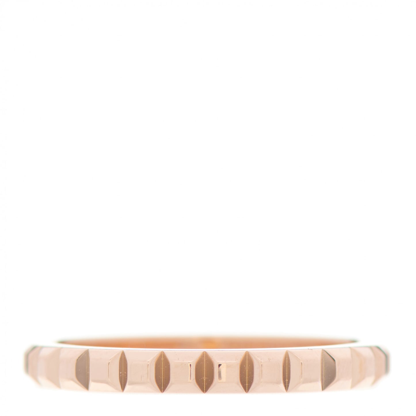 18K Pink Gold Medium Clou De Paris Wedding Band Ring 60 9.25