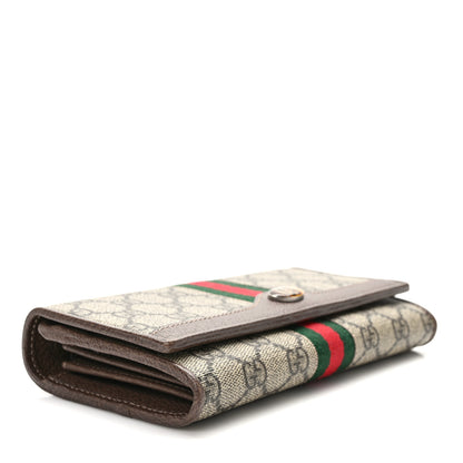 Gucci GG Supreme Monogram Web Ophidia Wallet On Chain Brown 4 of 10