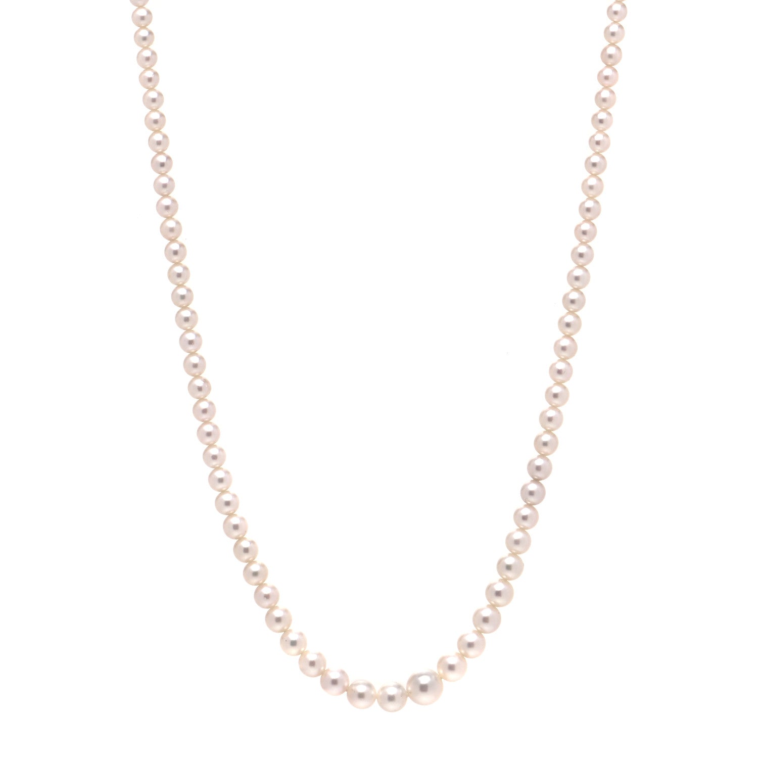 Mikimoto Sterling Silver Akoya Pearl 3.5-7mm Graduated Strand Necklace 1 of 5