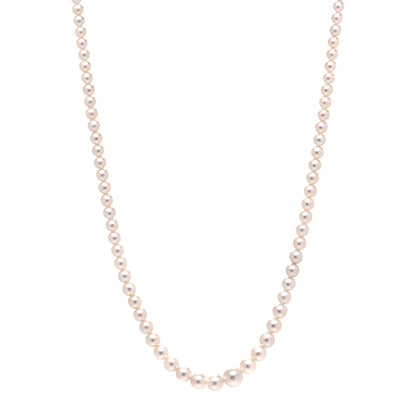 Mikimoto Sterling Silver Akoya Pearl 3.5-7mm Graduated Strand Necklace 1 of 5