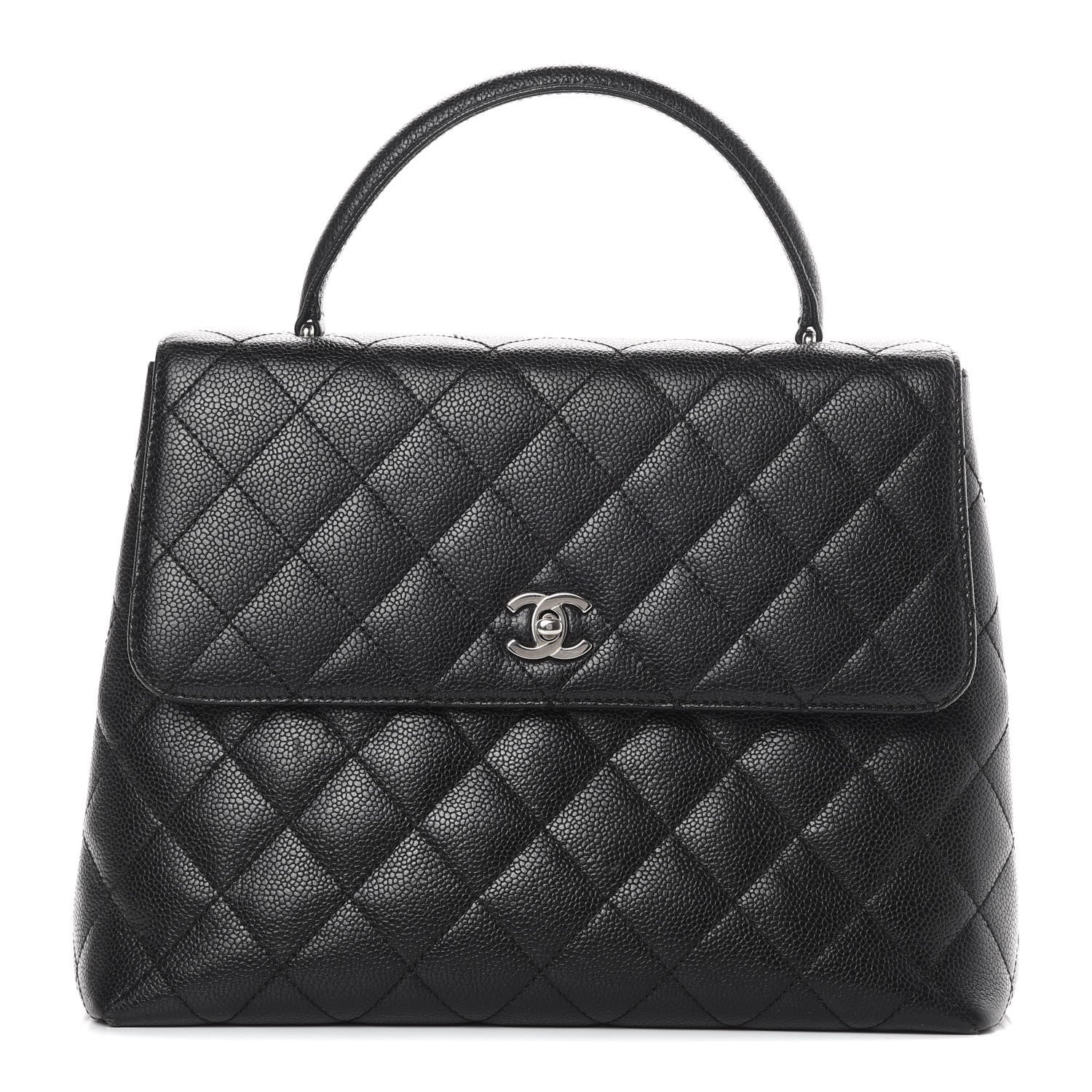 Chanel Caviar Quilted Jumbo Kelly Flap Black 1 of 12