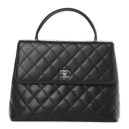 Chanel Caviar Quilted Jumbo Kelly Flap Black 1 of 12