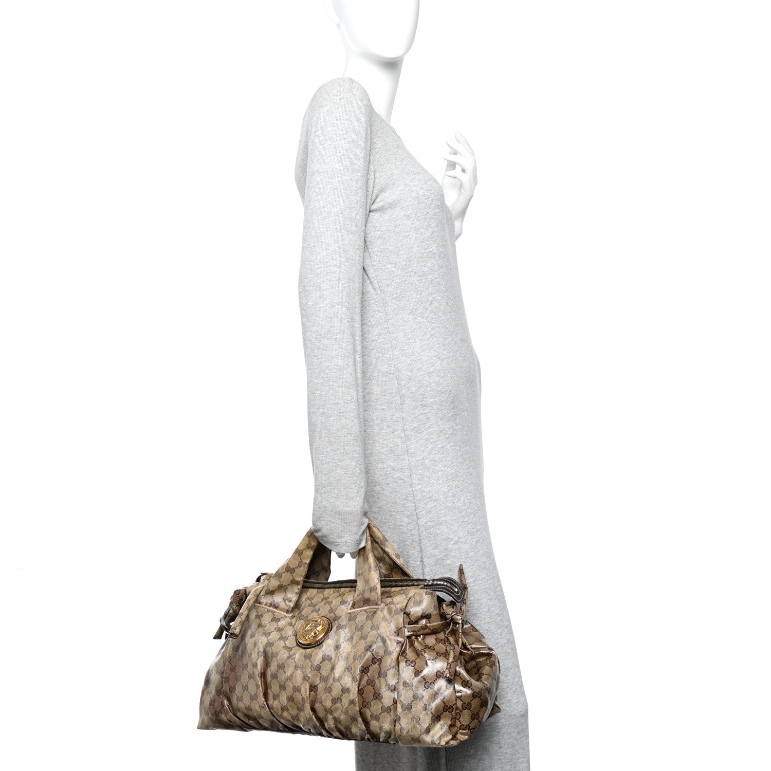 Gucci Crystal Monogram Medium Hysteria Top Handle Bag 2 of 12