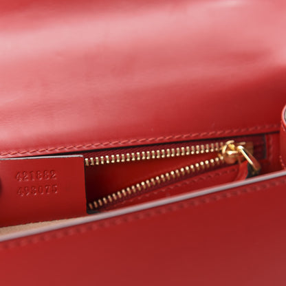 Gucci Calfskin Small Sylvie Shoulder Bag Hibiscus Red 9 of 11