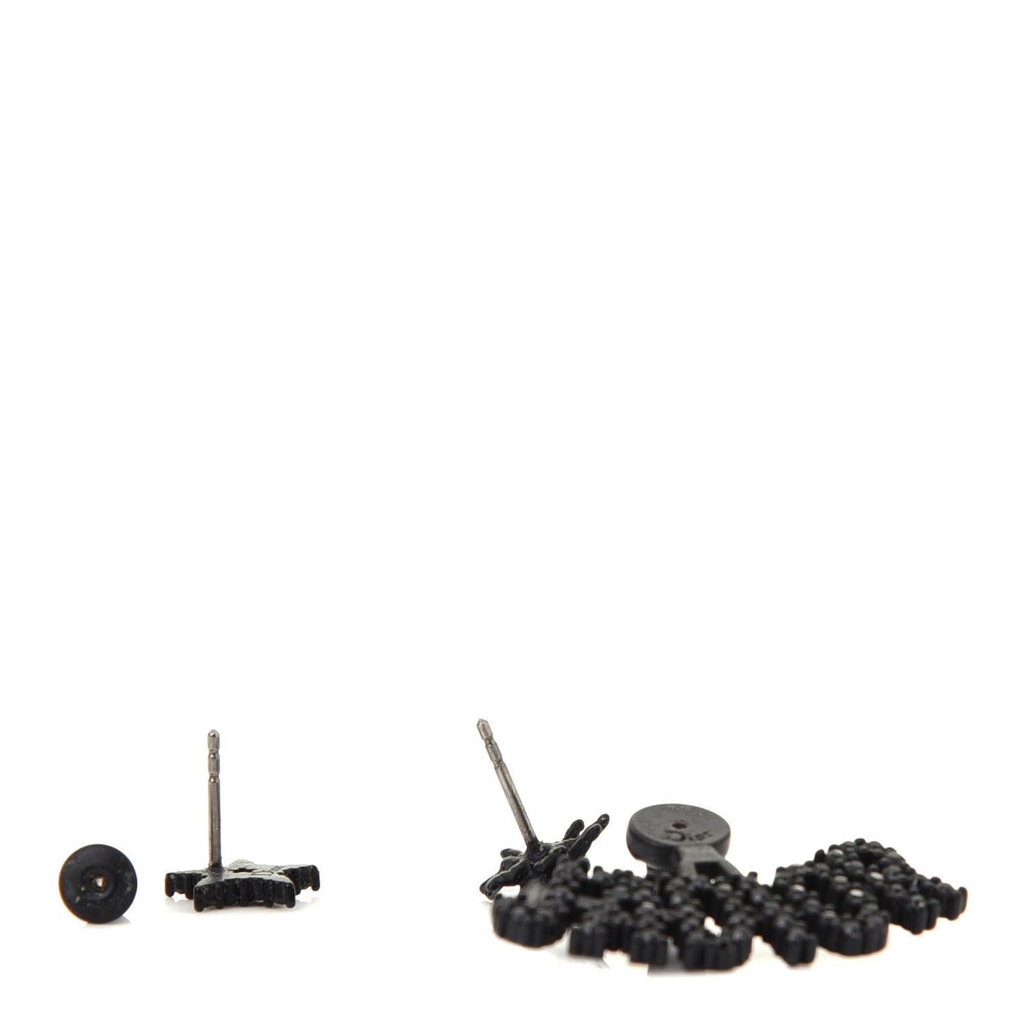 Palladium Crystal J'adior Earrings Black