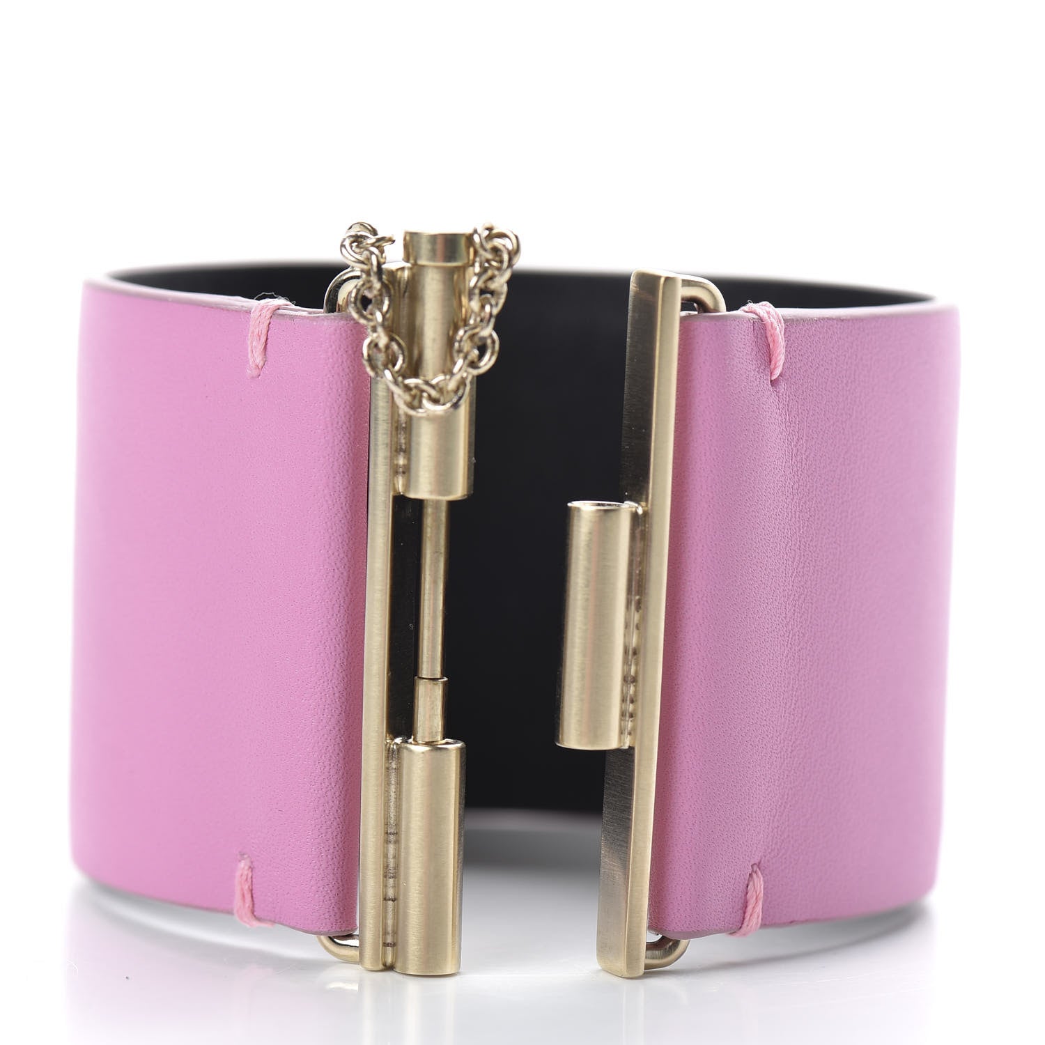 Chanel Calfskin CC Wide Cuff M Pink 4 of 7