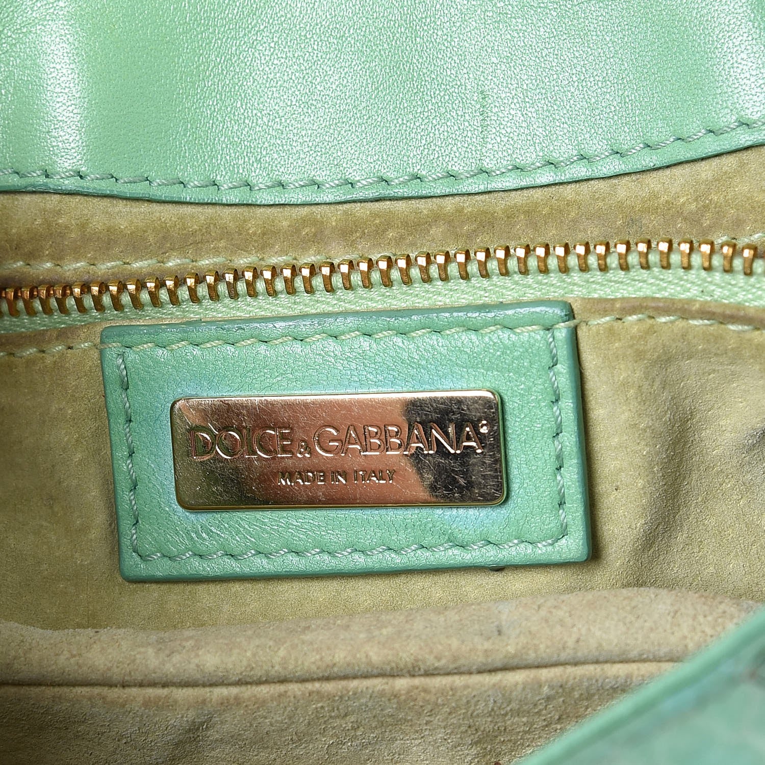 Dolce & Gabbana Snakeskin Small Shoulder Bag Green 6 of 10