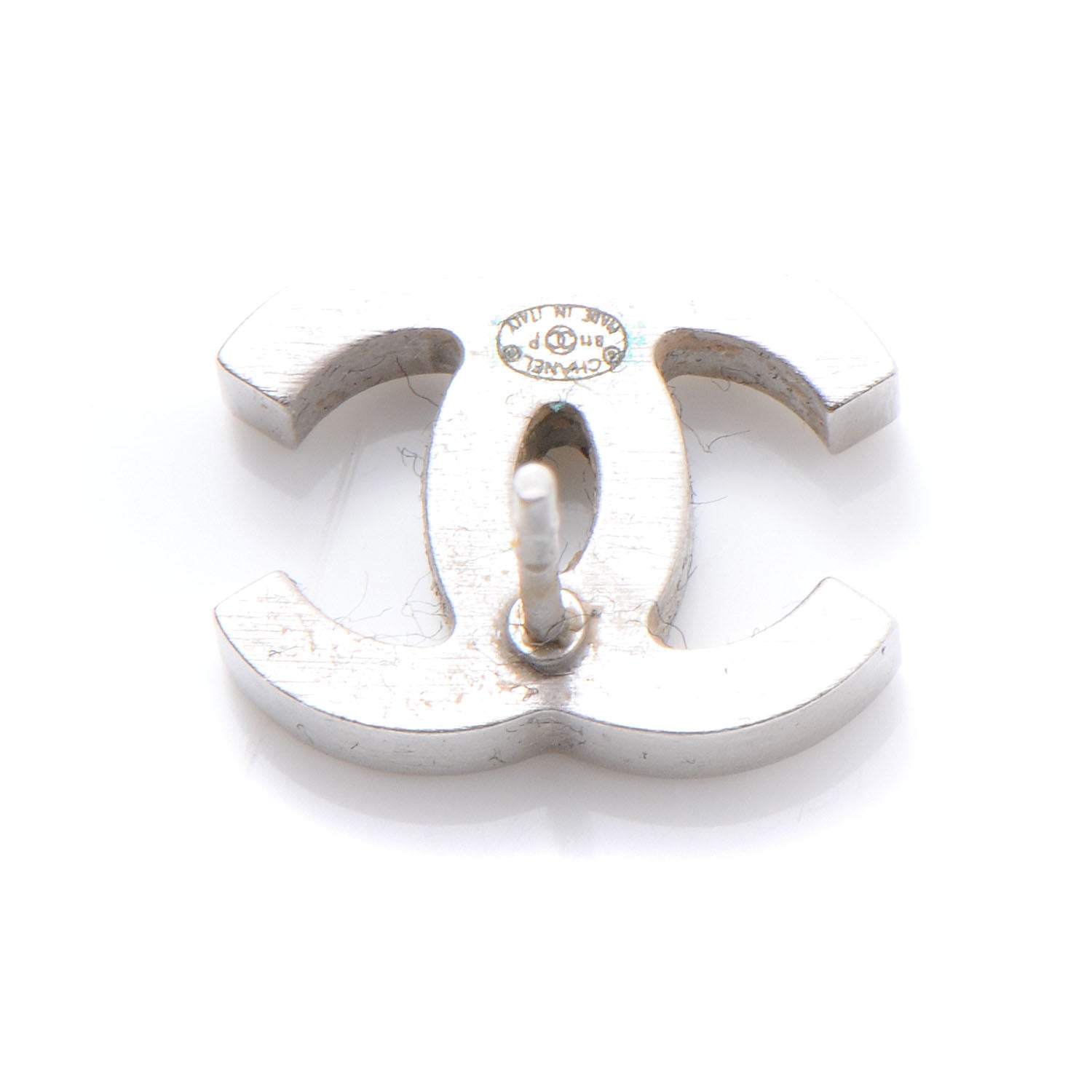 Chanel Baguette Crystal CC Earrings Silver 3 of 4