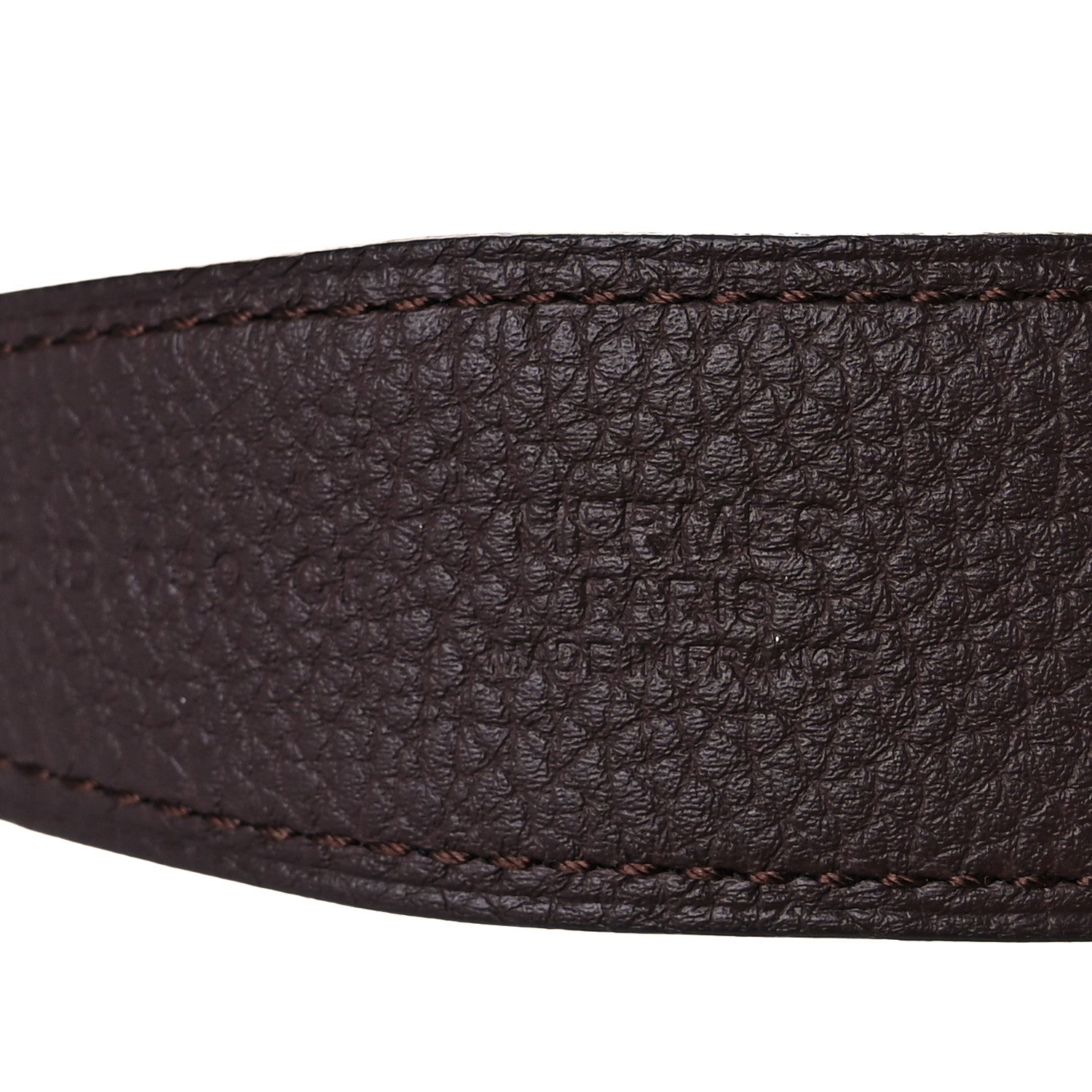 Hermes Togo Box 32mm H Belt 120 Chocolate Black 3 of 7