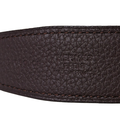 Hermes Togo Box 32mm H Belt 120 Chocolate Black 3 of 7