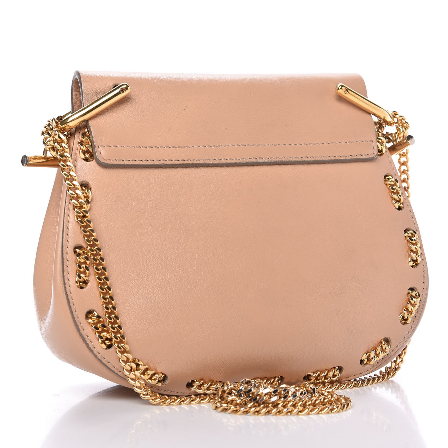 Calfskin Mini Drew Chain Shoulder Bag Blush Nude
