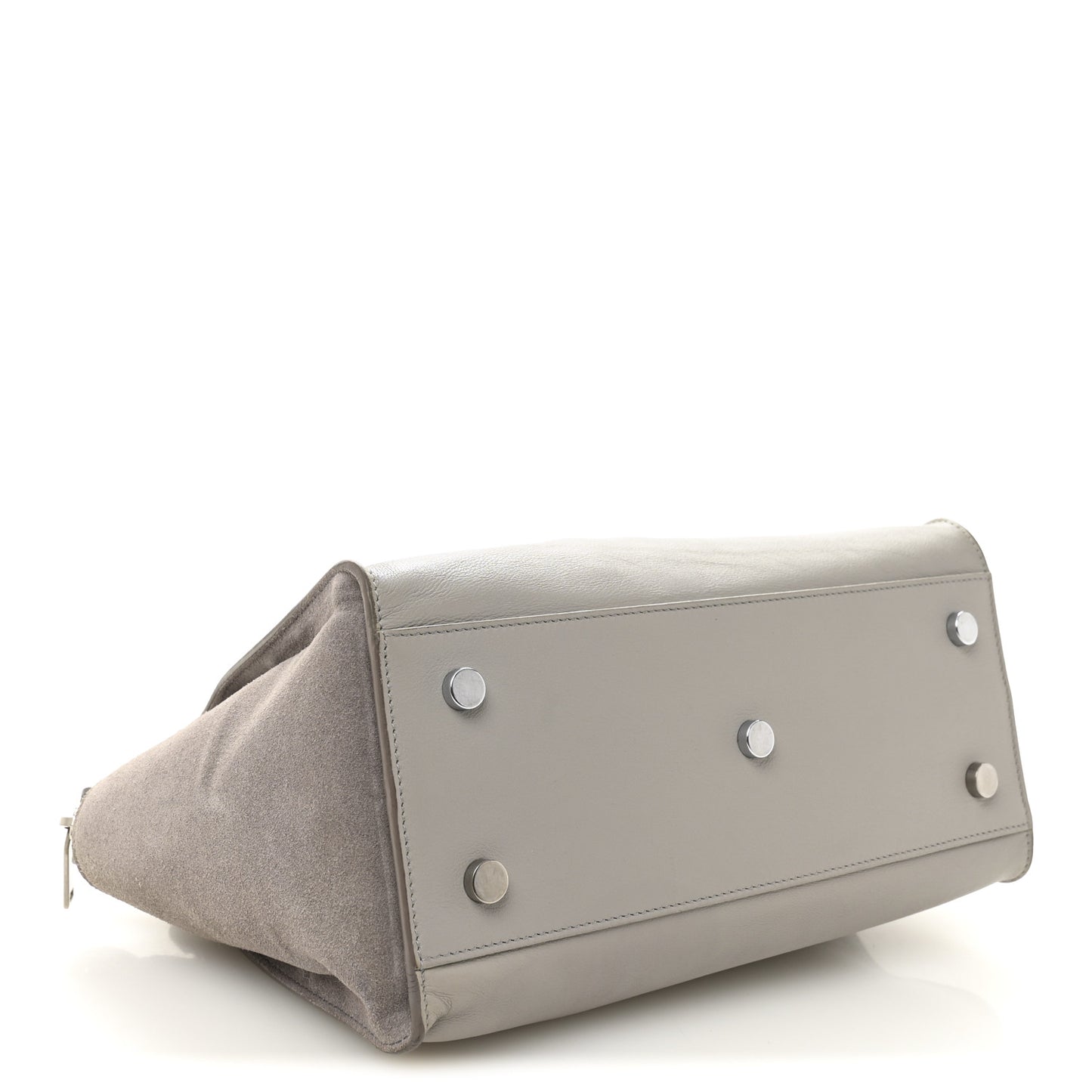 Calfskin Suede Baby Monogram Downtown Cabas Grey