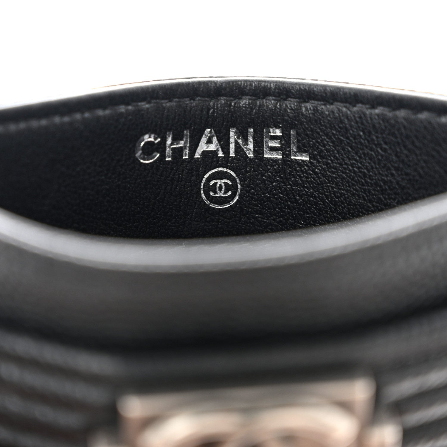 Chanel Caviar Quilted Boy Card Holder Black 6 of 9