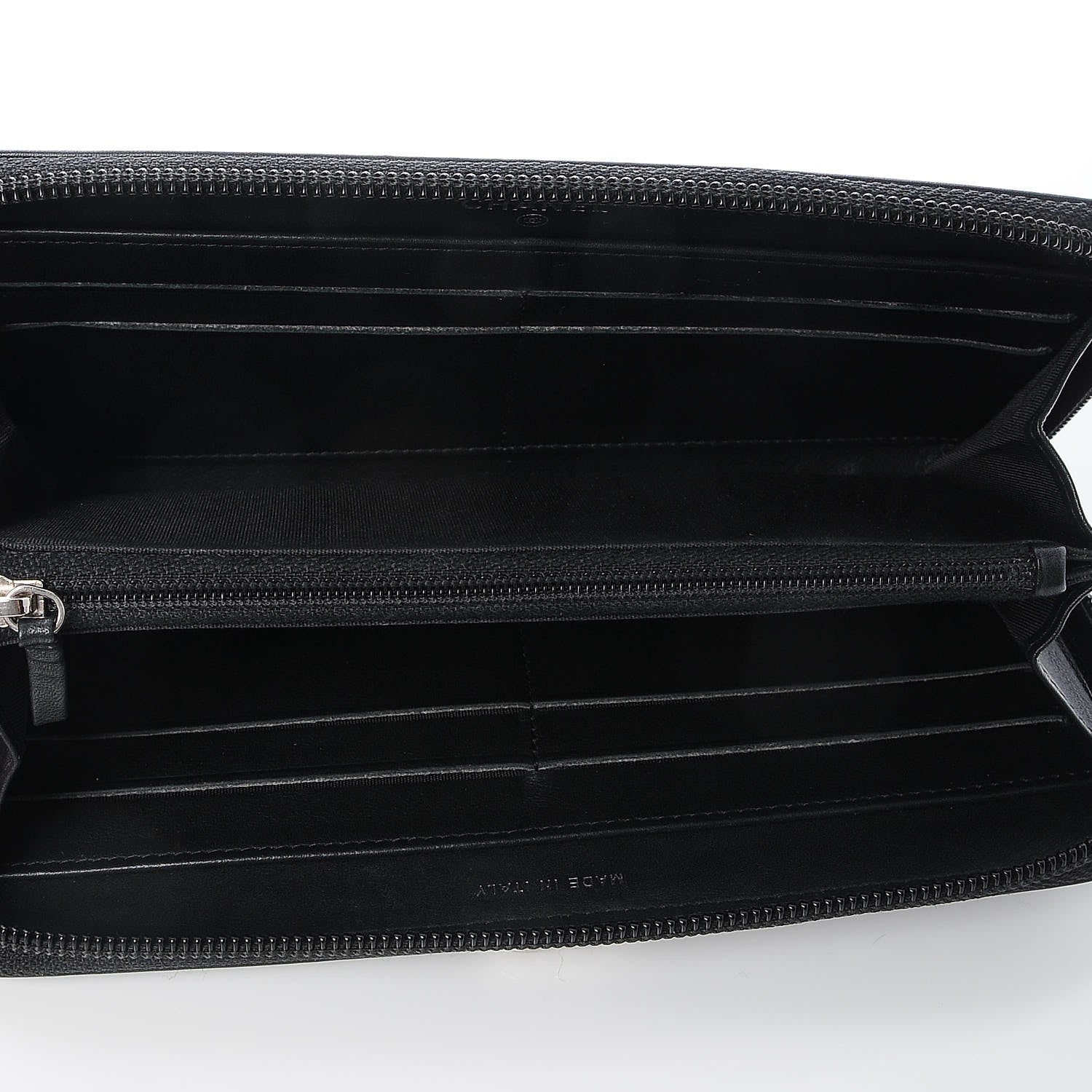 Chanel Calfskin Chevron Zip Around Boy Wallet Black 5 of 8