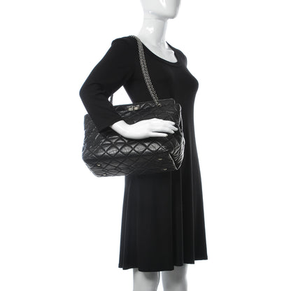 Chanel Aged Calfskin Reissue 2.55 Tote Black 3 of 13