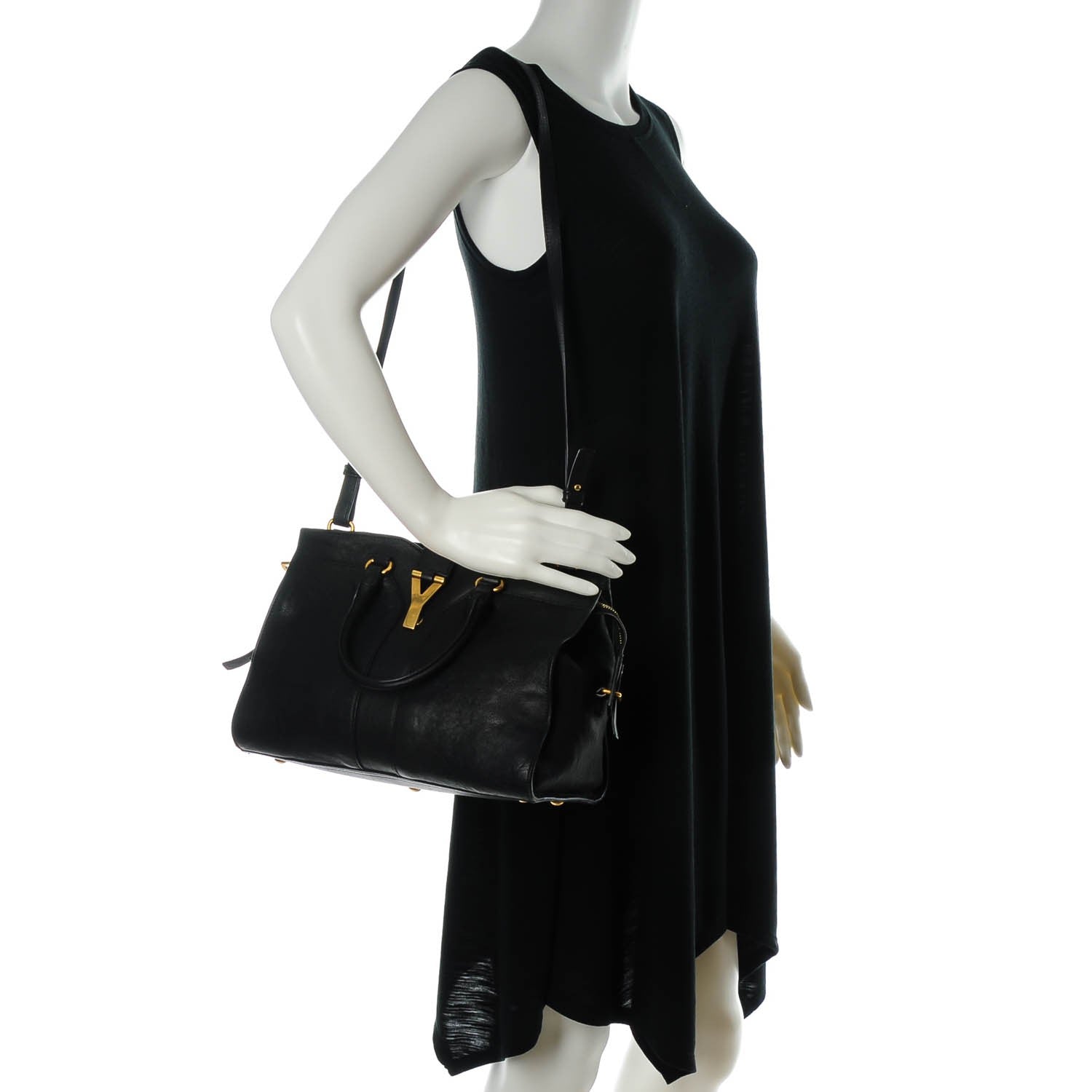 Saint Laurent Sheepskin Small Cabas ChYc Black 2 of 7