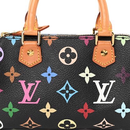 Louis Vuitton Monogram Multicolor Mini Sac HL Speedy Black 5 of 9