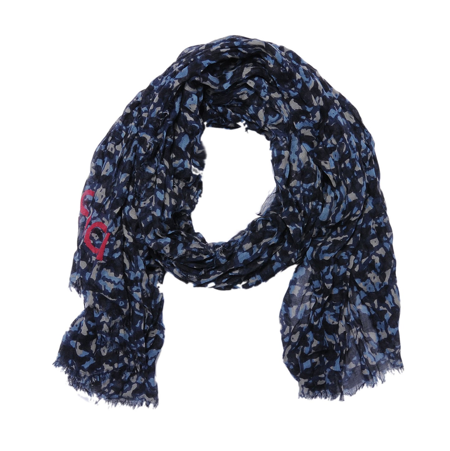 Cashmere Silk Lezard Etole Stole Blue
