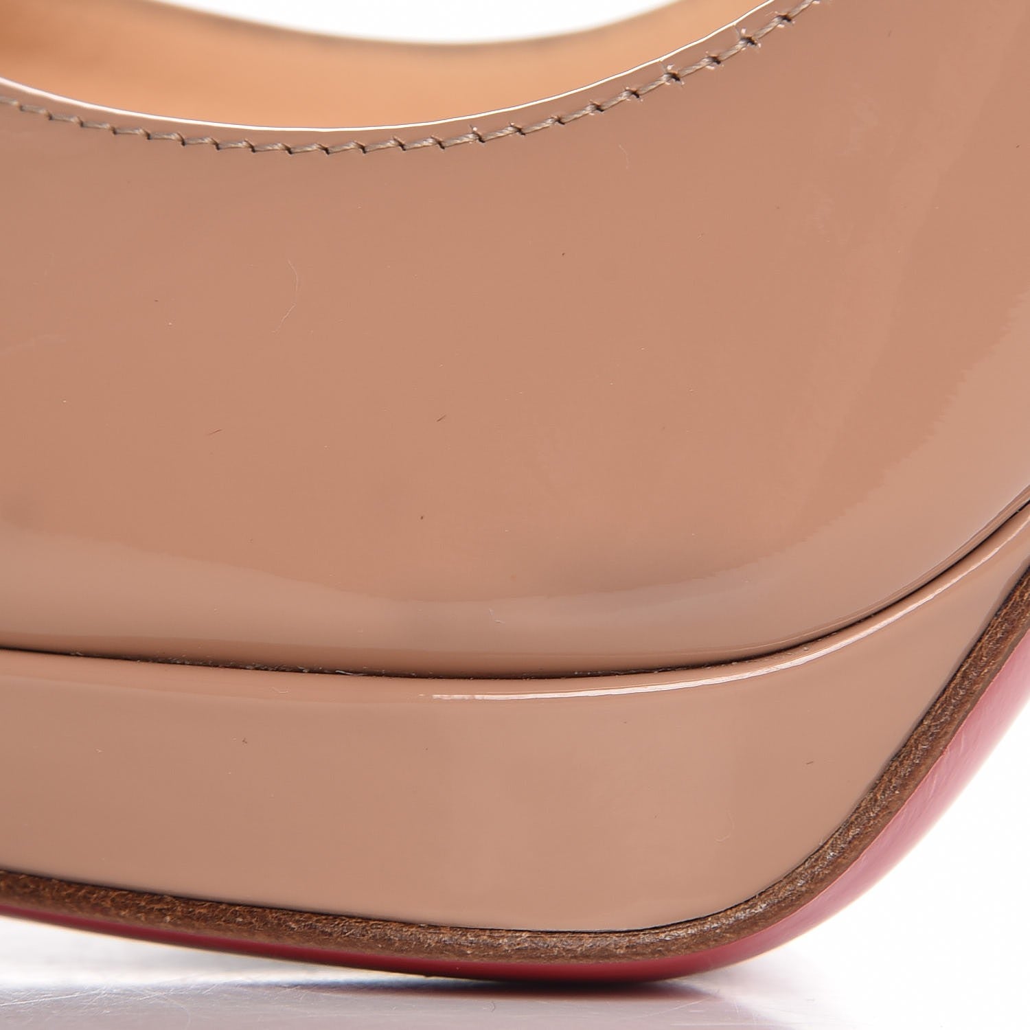 Christian Louboutin Patent Pigalle Plato 120 Pumps 41 Nude 9 of 11