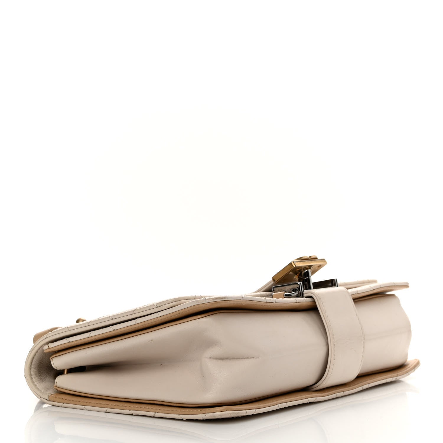 Chanel Calfskin Stitched Flap White 4 of 15