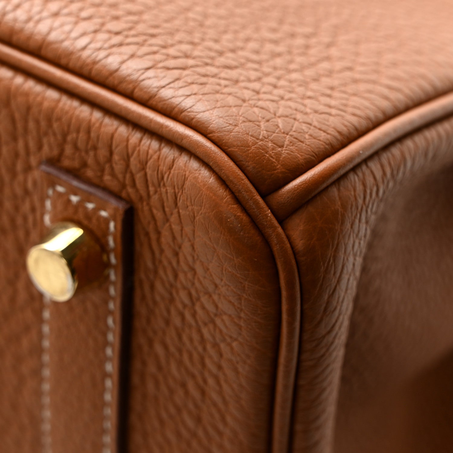 Hermes Togo Horseshoe Birkin 30 Gold Vermillion 11 of 15
