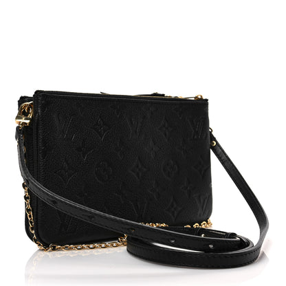 Louis Vuitton Empreinte Double Zip Pochette Black 3 of 7