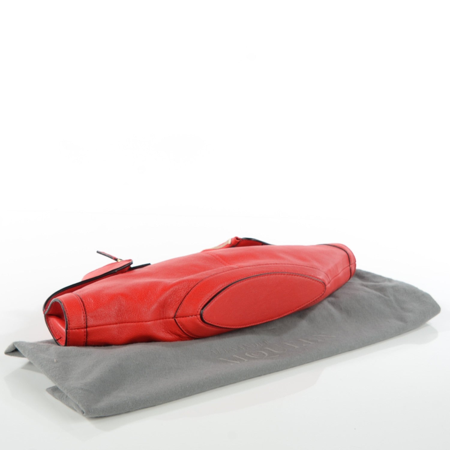 Alexander McQueen Calfskin De Manta Clutch Red 4 of 7