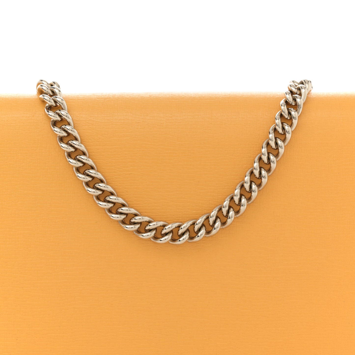 Textured Calfskin Medium Betty Chain Wallet Yellow
