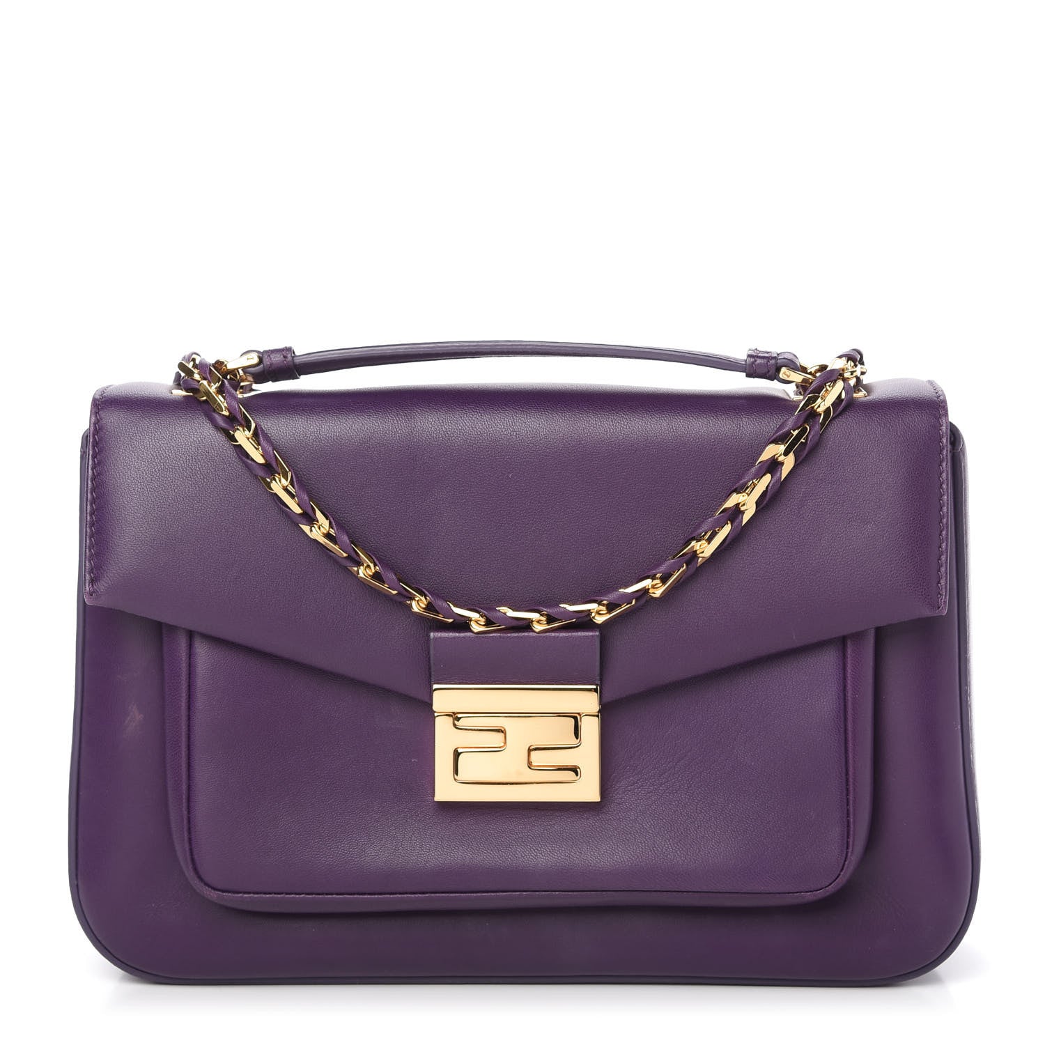 Fendi Nappa Be Baguette Crossbody Bag Violet 1 of 10