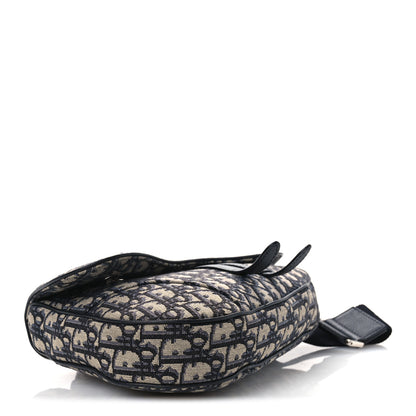 Christian Dior Oblique Mens Saddle Bag Blue 4 of 12