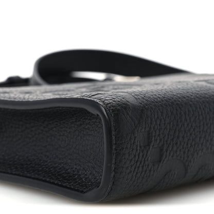 Gucci Monogram Jumbo GG Textured Dollar Calfskin Wristlet Messenger Bag Black 9 of 10