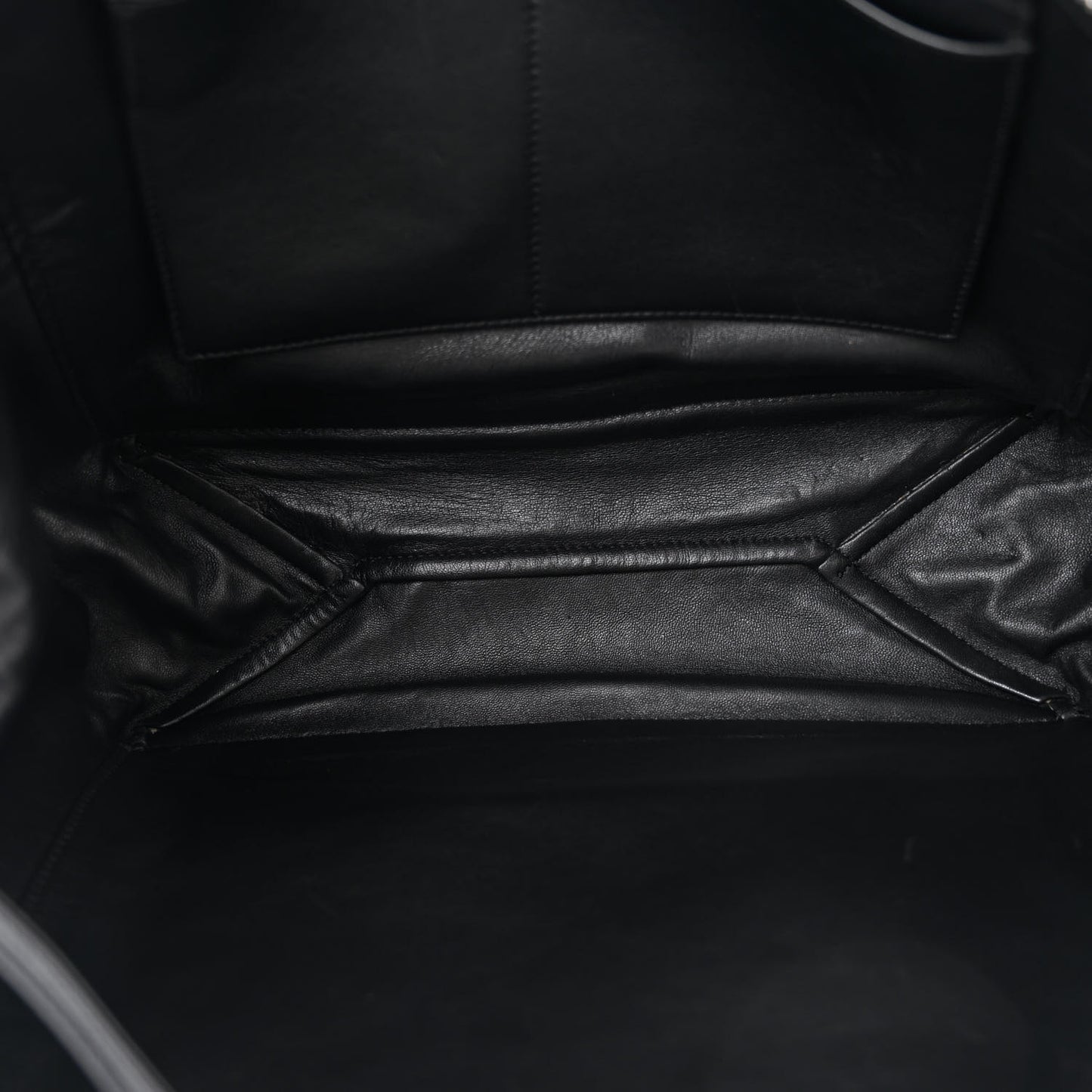 Paperweight Calfskin Medium Tri-Fold Bag Black