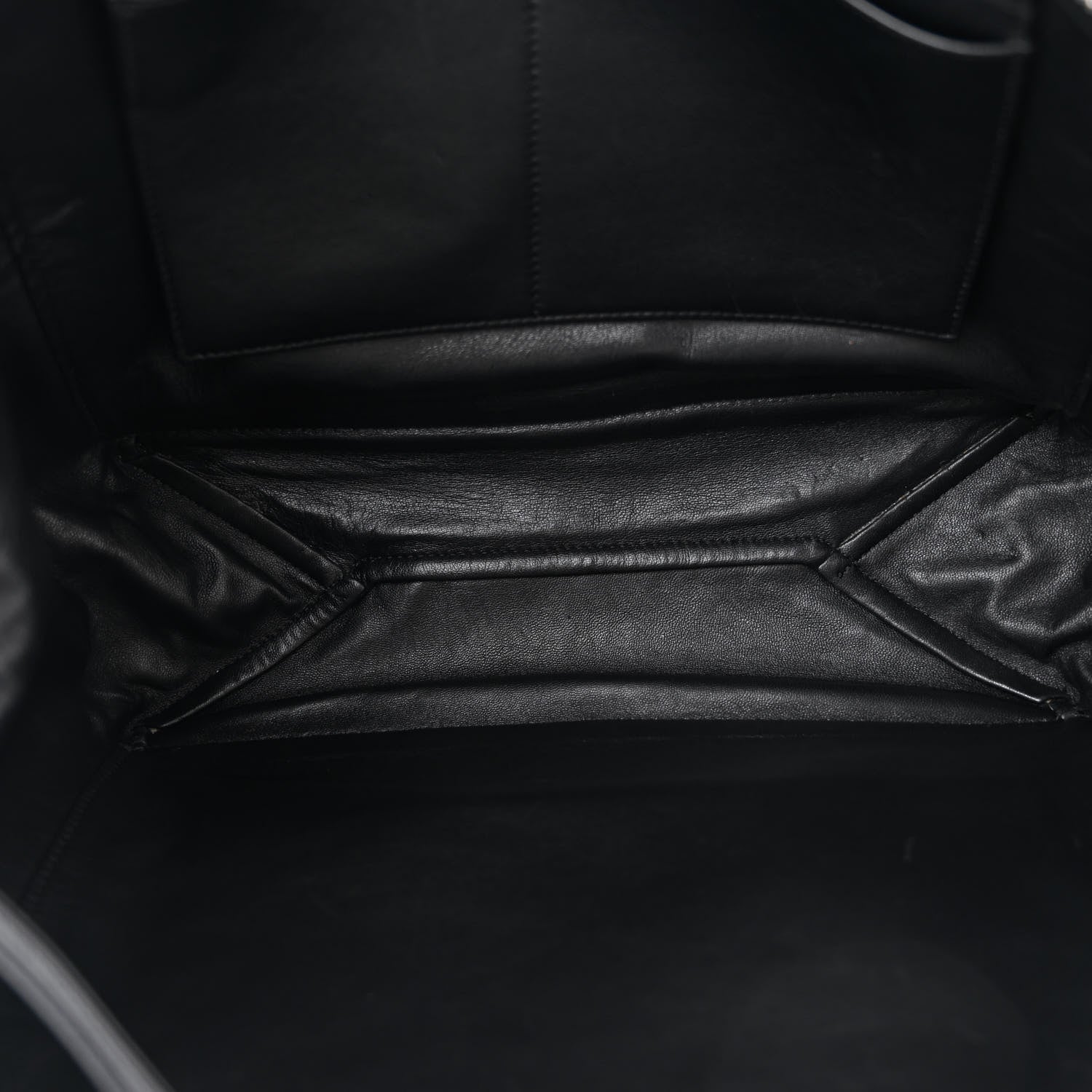 Celine Paperweight Calfskin Medium Tri-Fold Bag Black 5 of 10