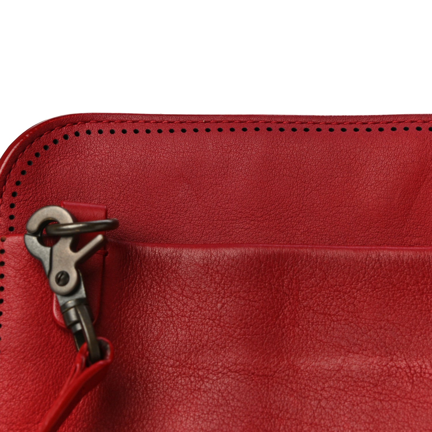 Balenciaga Veau Soyeux Perforated Blackout Hardware Reporter Rouge Groseille 13 of 17